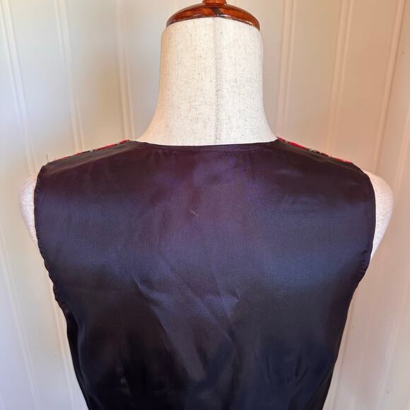 Vintage 90s Academia Plaid Twee Vest 10 - Picture 7 of 7